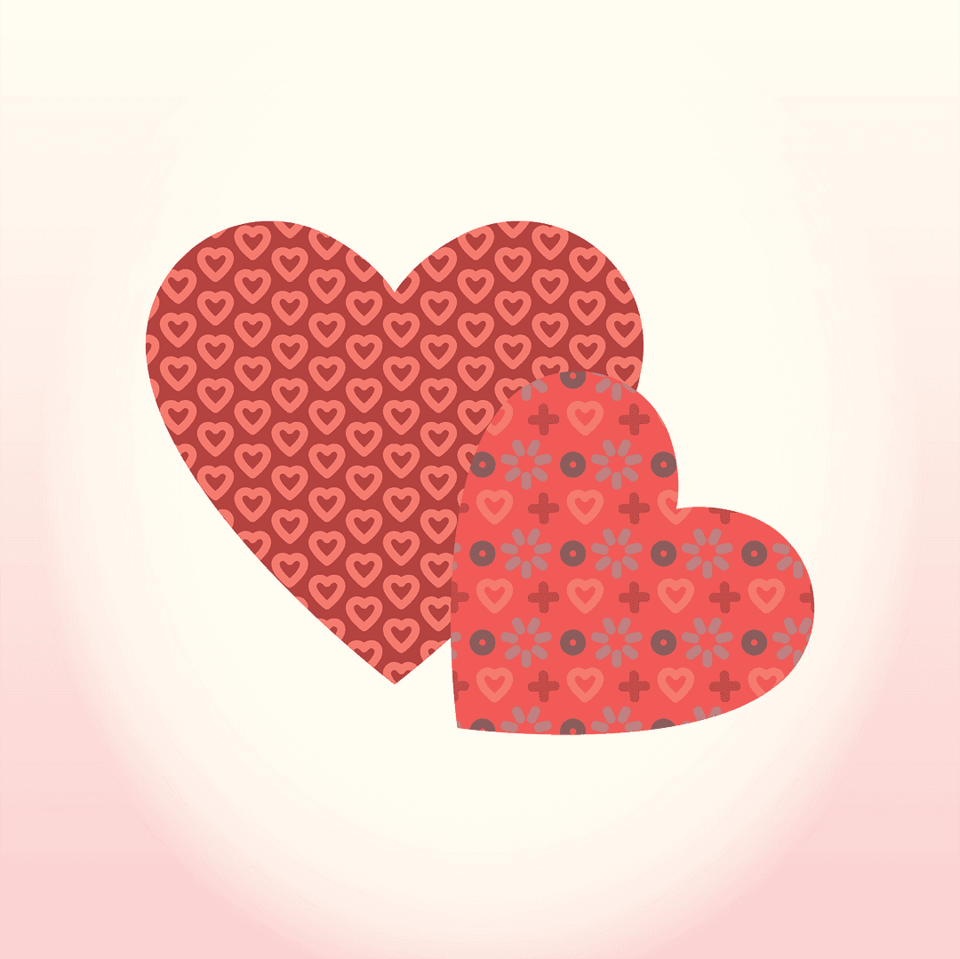 Transparent Love Heart Shapes Isolated on Digital Background