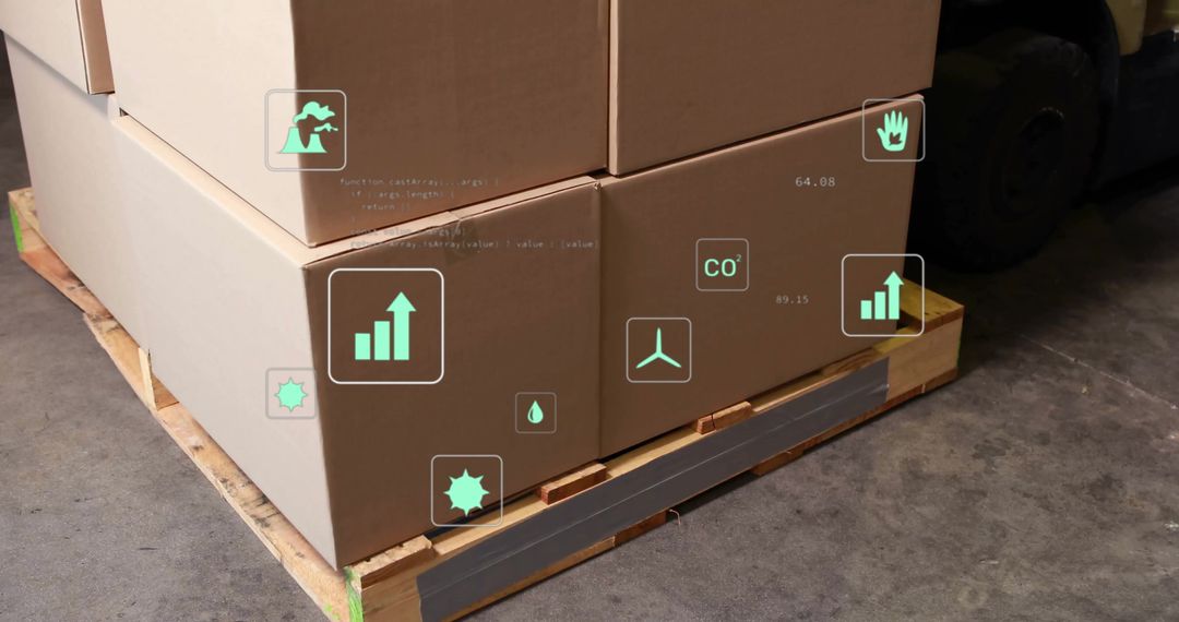 Sustainable Warehouse with Digital Interface Elements