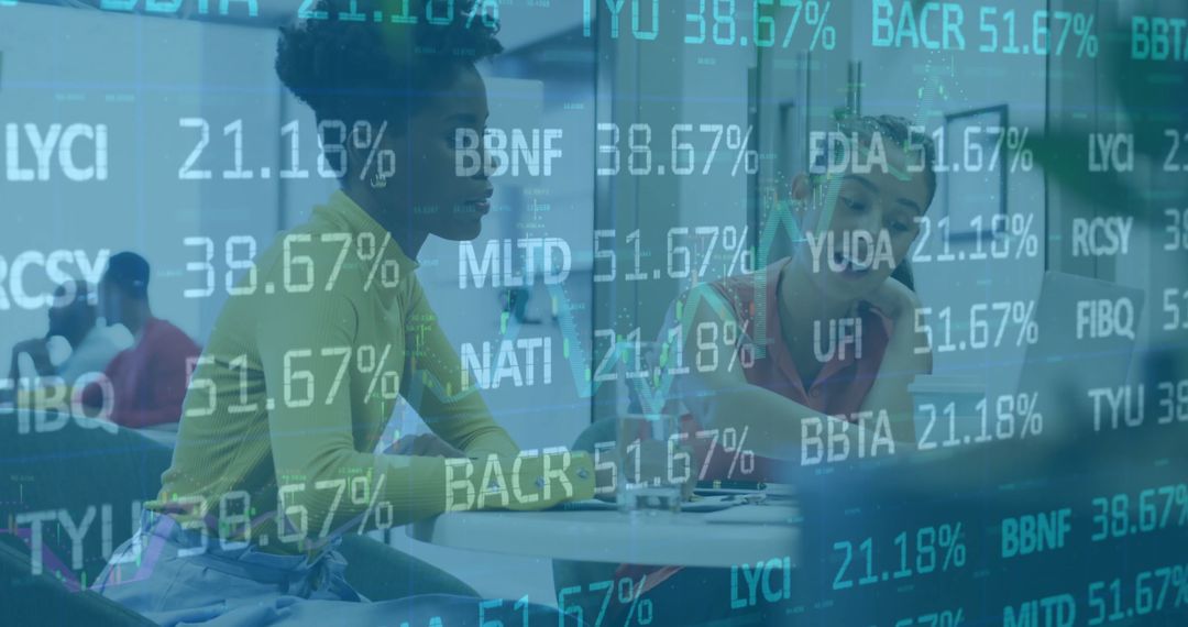 Financial Data Analysis with Diversified Team in Modern Office Space
