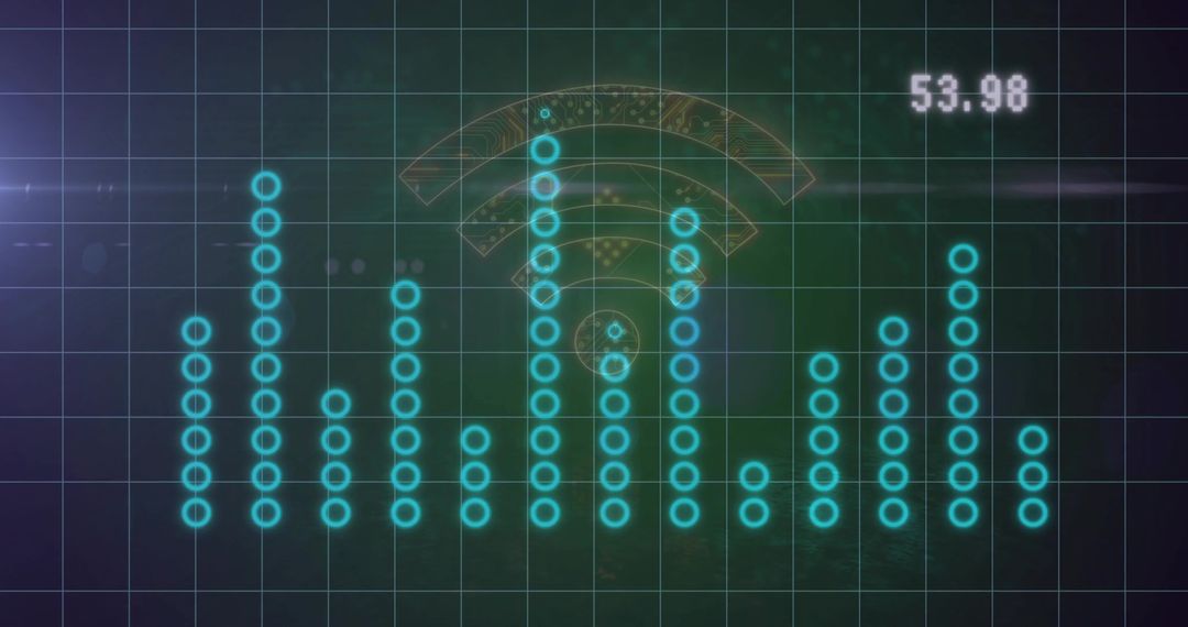 Futuristic Digital Analytics with Wi-Fi Data Visualization