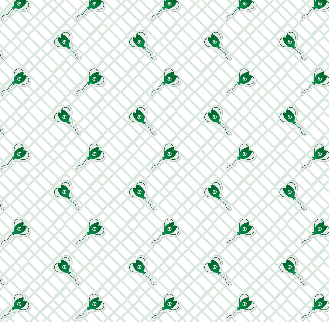 Green Heart Shaped Balloons Seamless Transparent Background