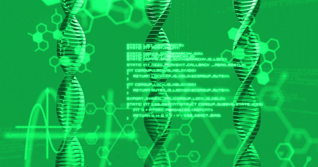 Digital DNA Strands and Genetic Data Visualization