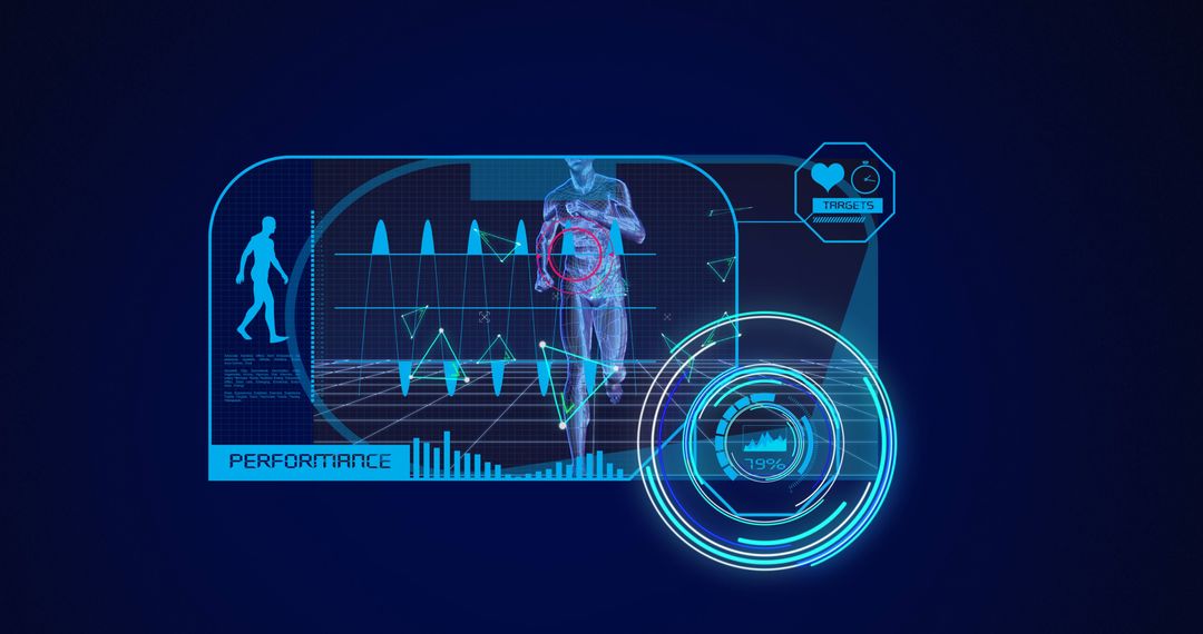 Futuristic Medical Data Interface with Digital Health Analytics