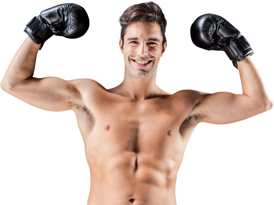 Transparent Portrait of Boxer Showing Muscular Physique - Download Free Stock Images Pikwizard.com