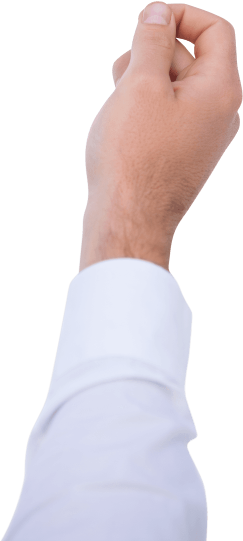 Human Hand Close-up Fingertips Hold Gesture Transparent