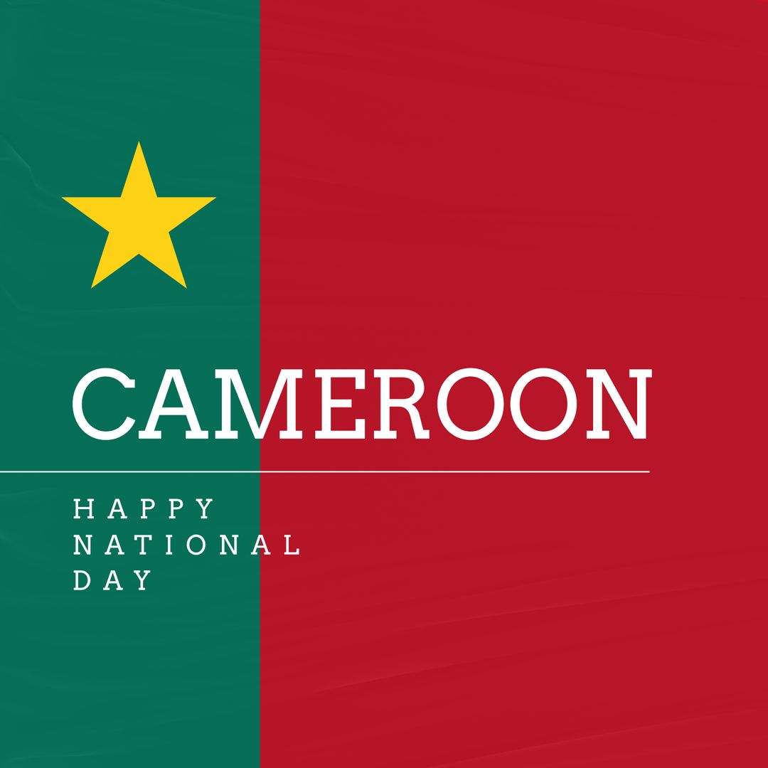 Cameroon National Day Celebration Card Design