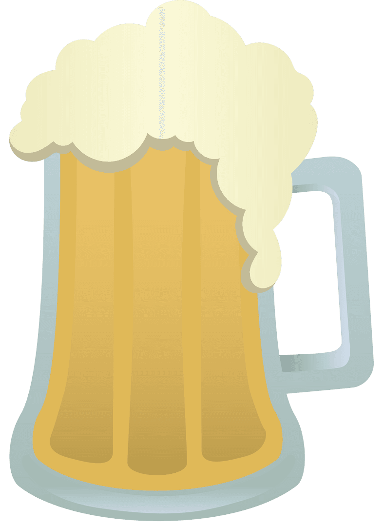Digital Vector Mug of Beer with Foam on Transparent Background for Celebrations