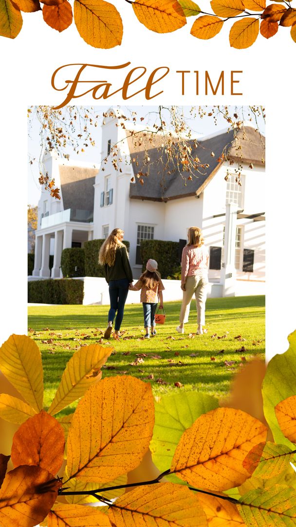 Autumn Togetherness with Family in Picturesque Landscape