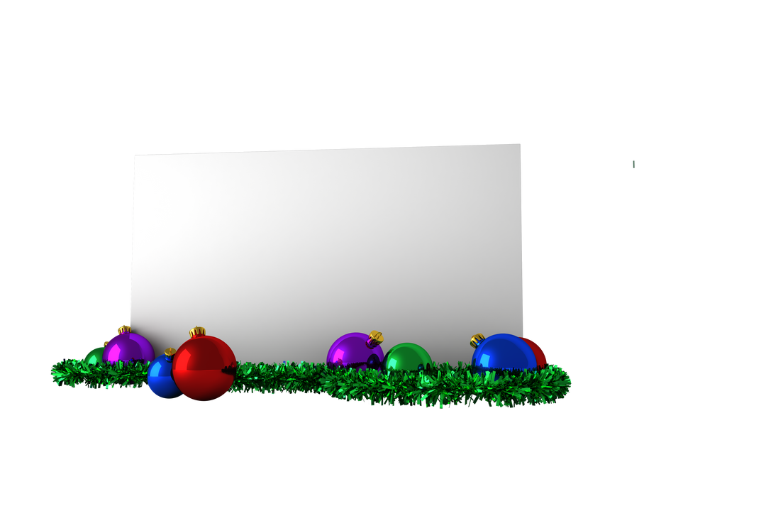 Transparent Christmas Poster with Copy Space and Ornaments - Download Free Stock Images Pikwizard.com