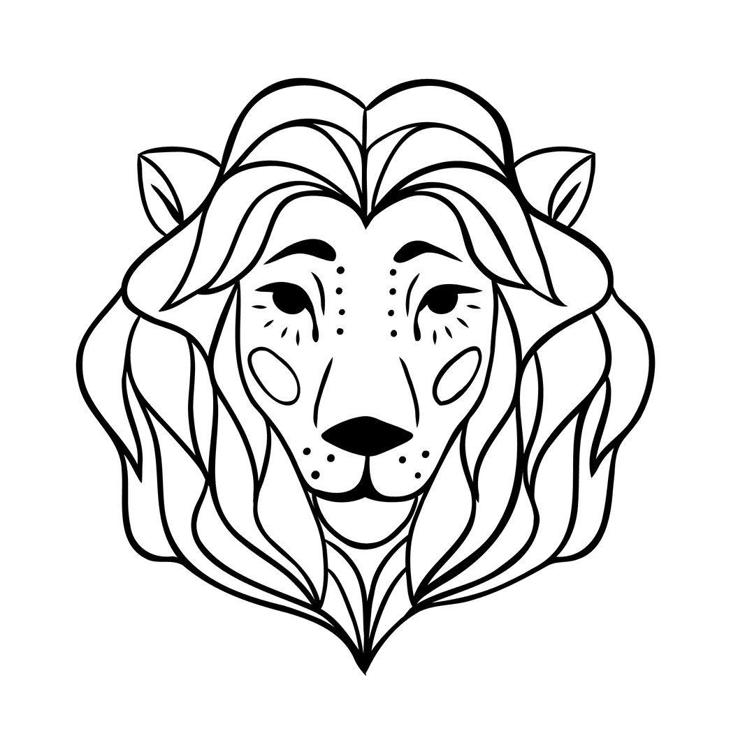 Transparent Lion Symbol Vector Illustration for Nature and Animal Concepts