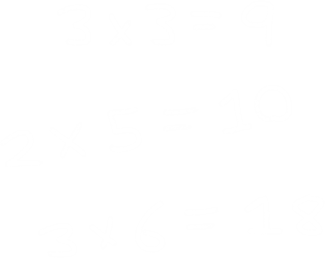 Chalkboard Showing Transparent Math Multiplication Equations