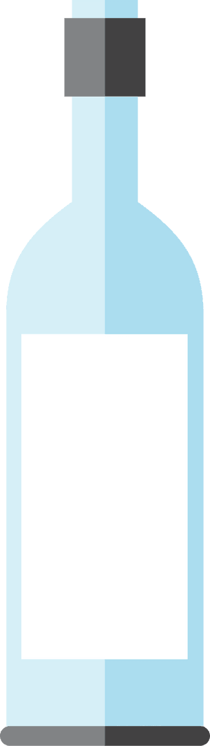 Big Blue Bottle Vector Illustration with Transparent Background
