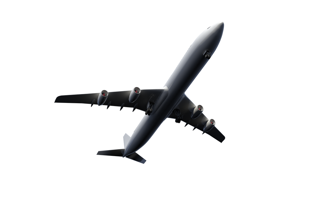 Transparent Illustration of Airplane on Isolated Background for Travel Concepts - Download Free Stock Images Pikwizard.com