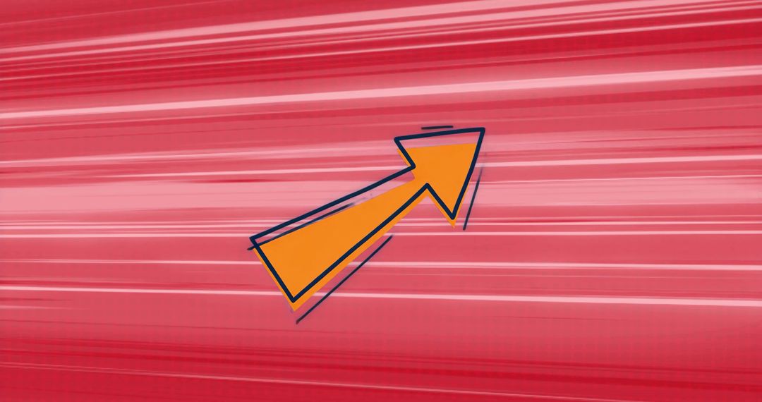Dynamic Orange Arrow Indicating Progress on Abstract Background