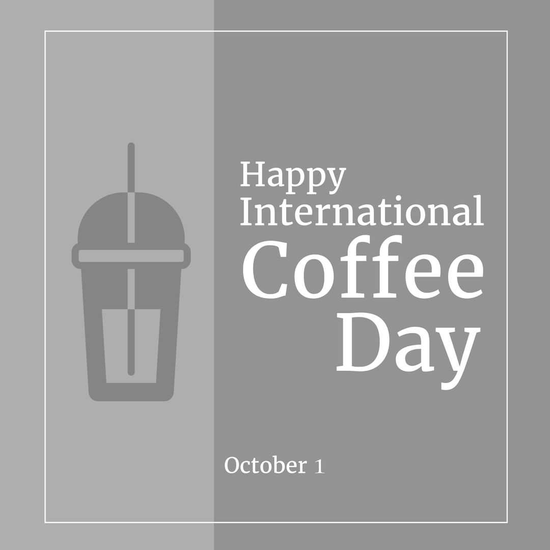 International Coffee Day Celebration Greeting Graphic Design
