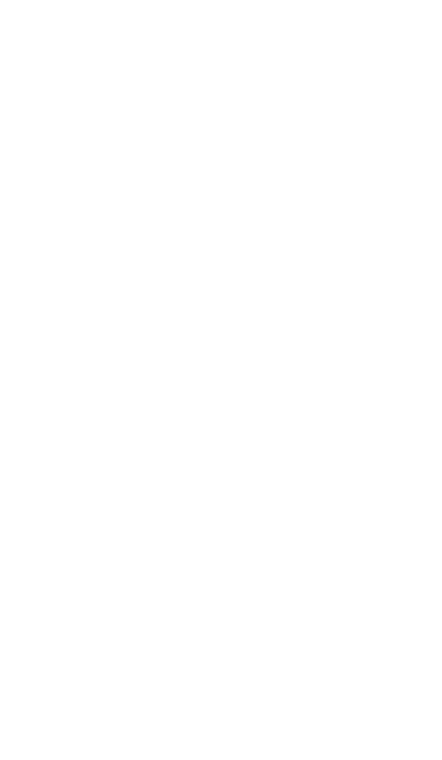 Chalk Style Vase Illustration with Transparent Background