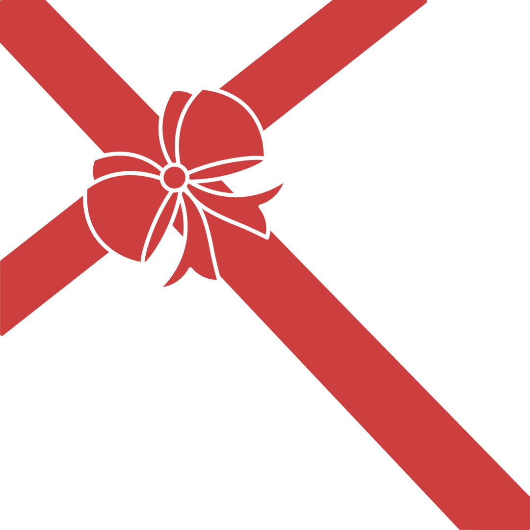 Red Ribbon and Bow on Transparent Background for Celebrations