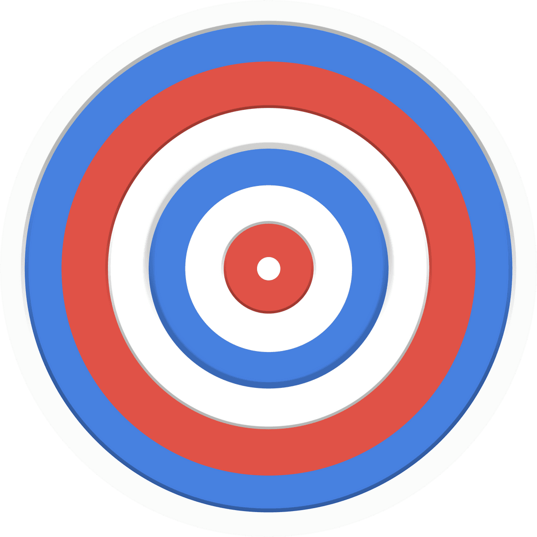 Colorful Transparent Bullseye Target Icon