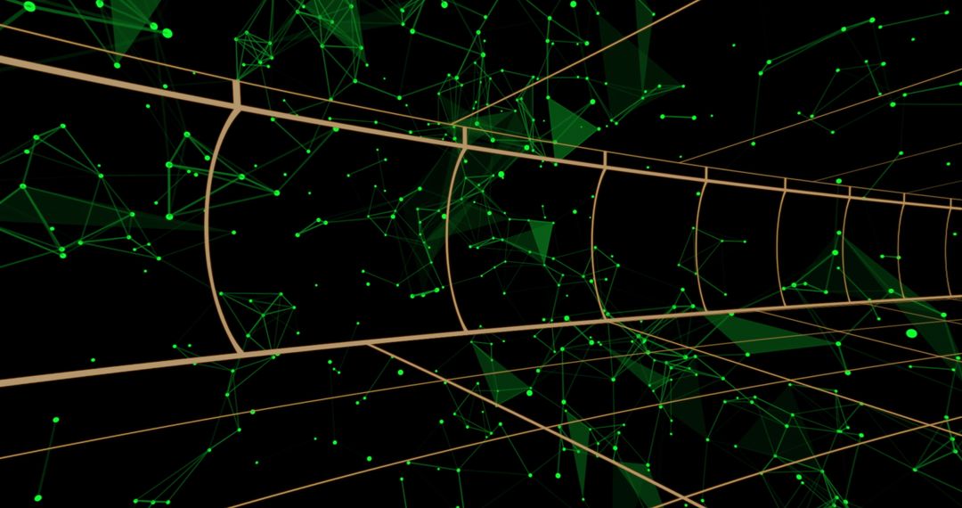 Futuristic Digital Connectivity Network with Glowing Nodes