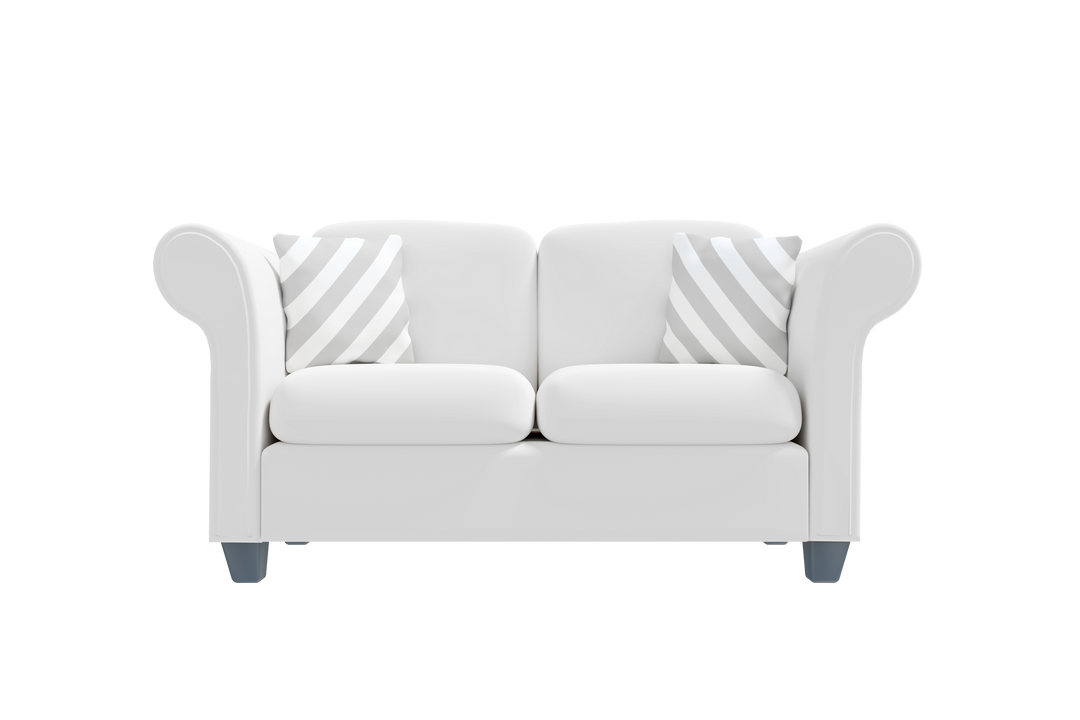 White Sofa With Patterned Cushions on Transparent Background - Download Free Stock Images Pikwizard.com