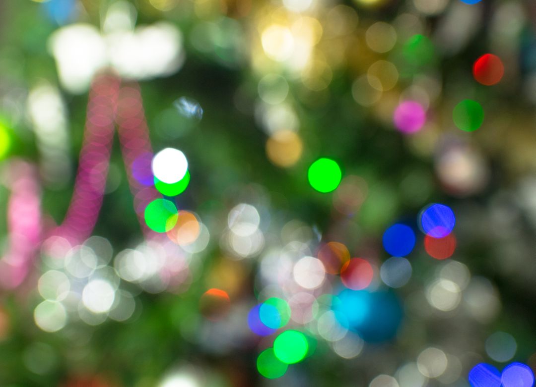 Defocused Image of Illuminated Christmas Tree - Free Images, Stock Photos and Pictures on Pikwizard.com