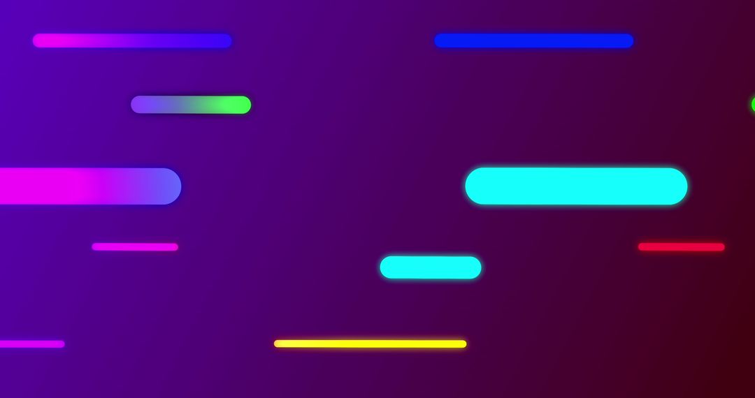 Abstract Glowing Multicolored Capsule Shapes on Dark Background