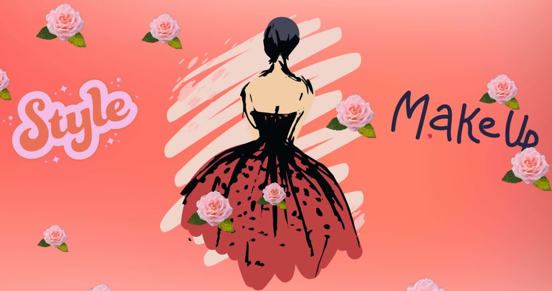 Elegant Fashion Illustration with Stylish Script