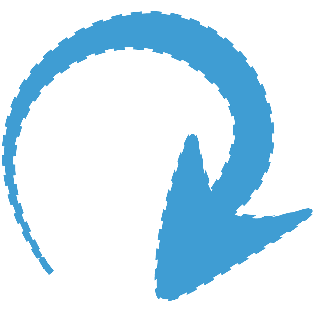 Blue Arrow Symbol on Transparent Background Illustration