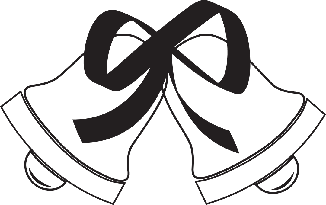 Transparent Black Bells with Copy Space