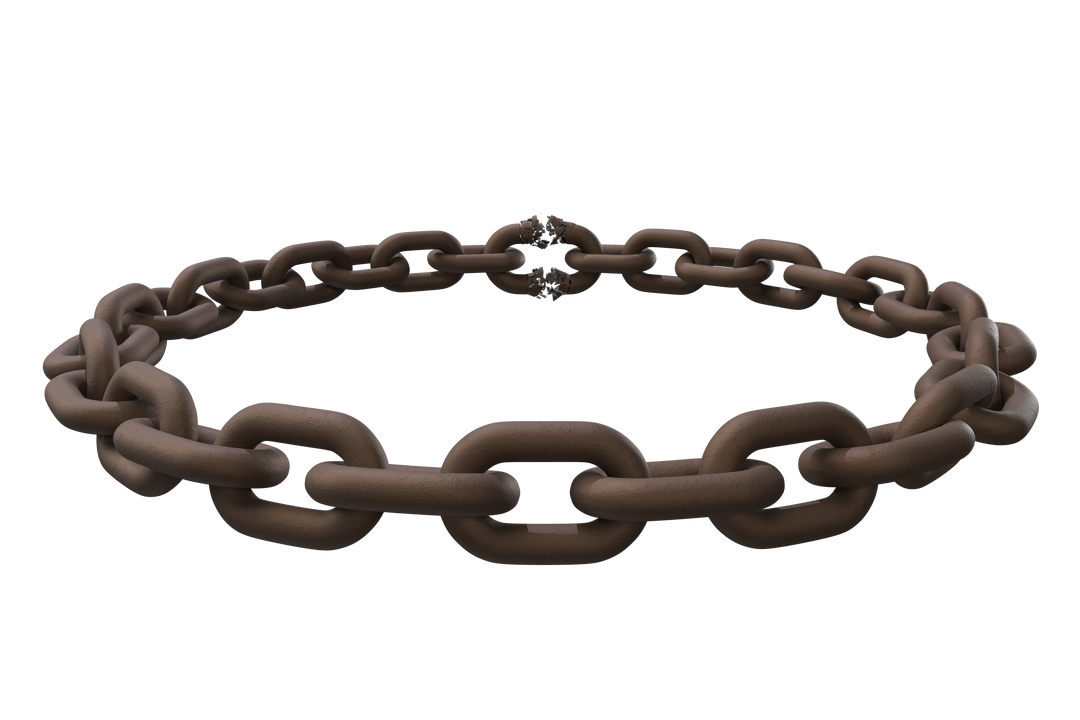 3D Model of Circular Brown Metal Chain on Transparent Background - Download Free Stock Images Pikwizard.com