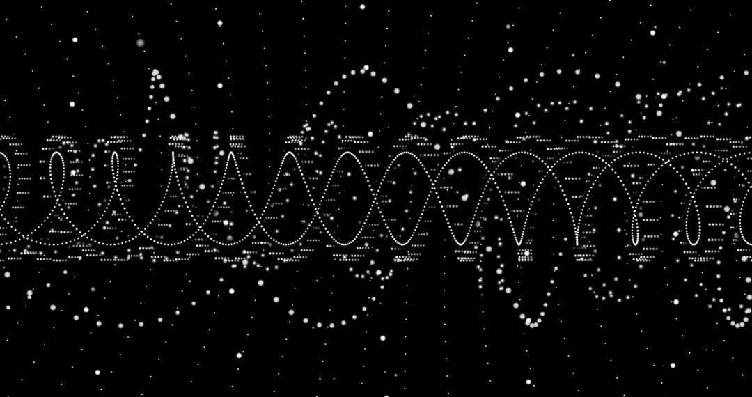 Digital Network Pattern Over Black Background