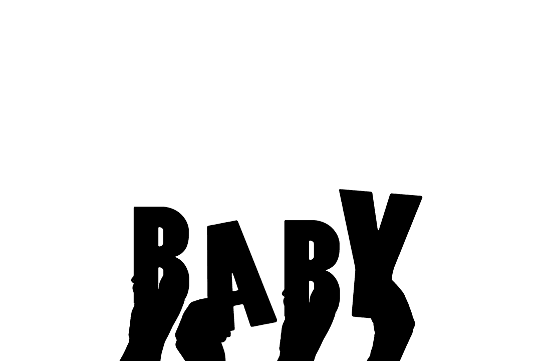 Hands Holding Baby Icon with Text on Transparent Background