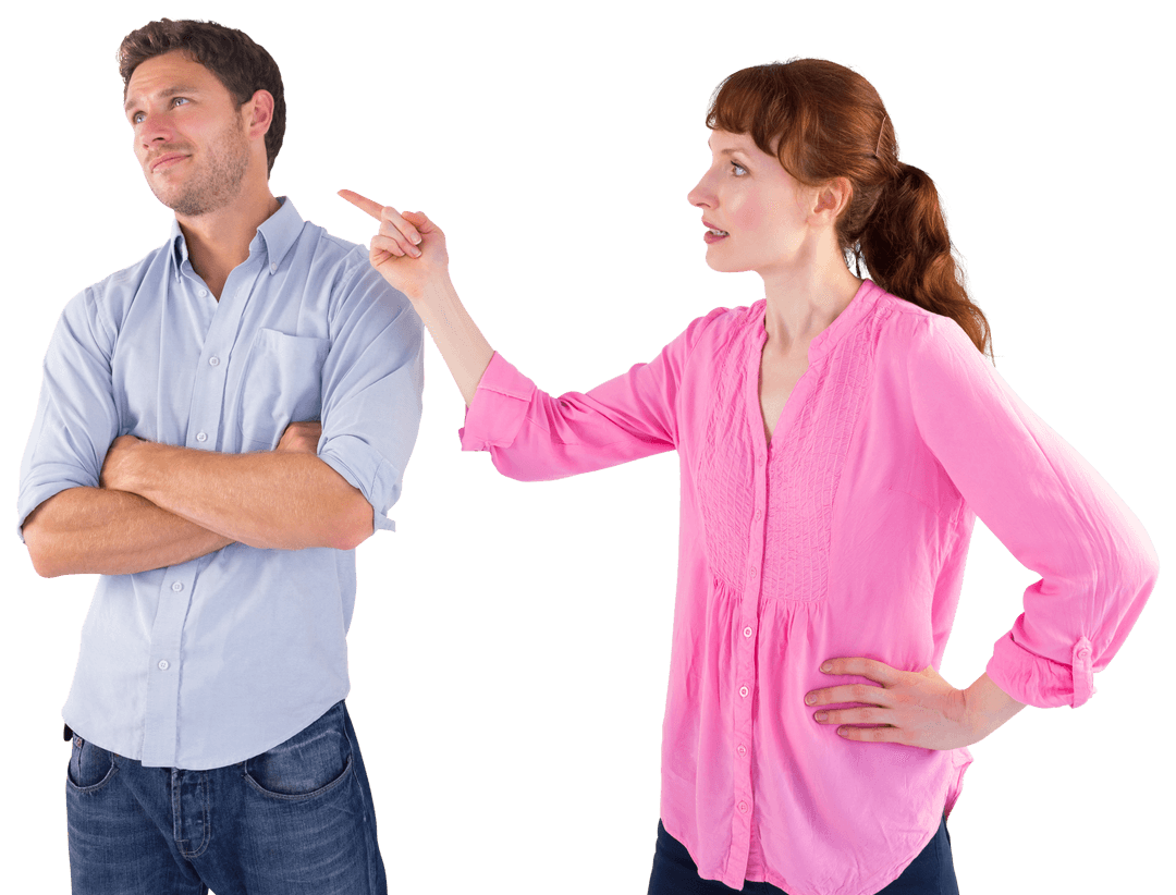 Transparent Intense Argument with Unconcerned Partner - Download Free Stock Images Pikwizard.com