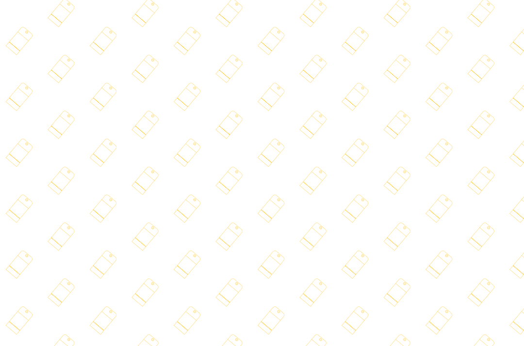 Seamless Yellow Tag Labels Pattern on Transparent Background