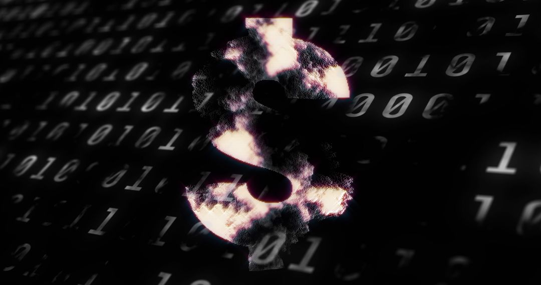 Digital Finance Symbol with Data Overlay