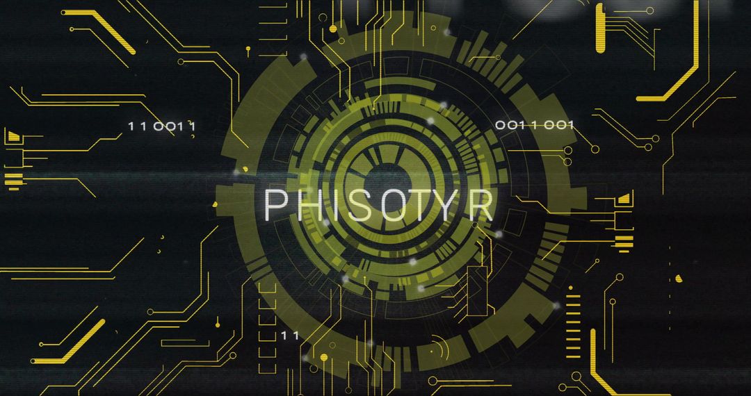 Digital Data Processing and Anti-Phishing Concept Illustration