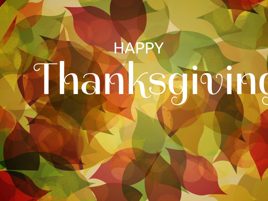 Warm Thanksgiving Background with Fall Leaves