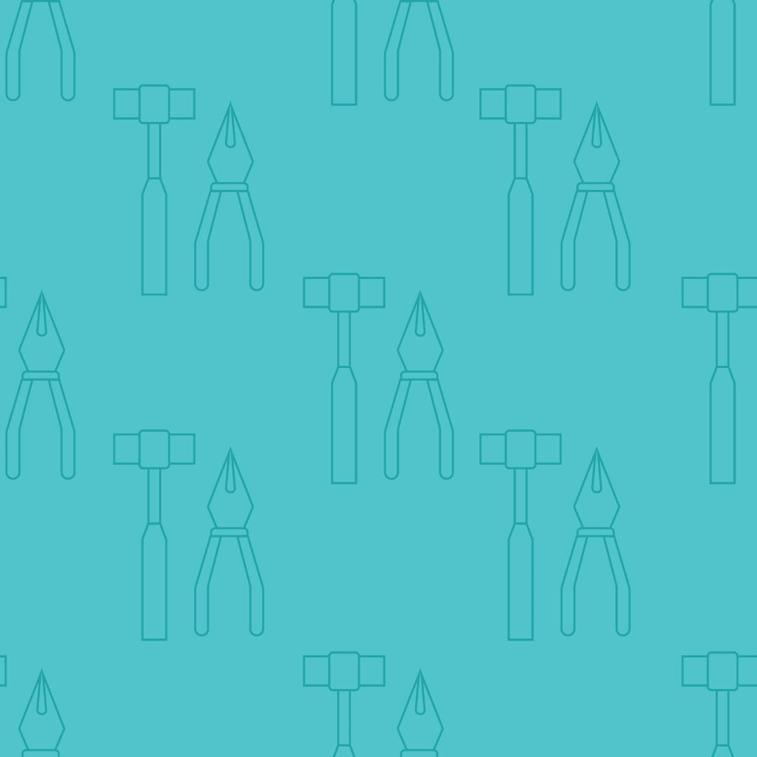 Transparent Patterned Hammer Pincer Illustration