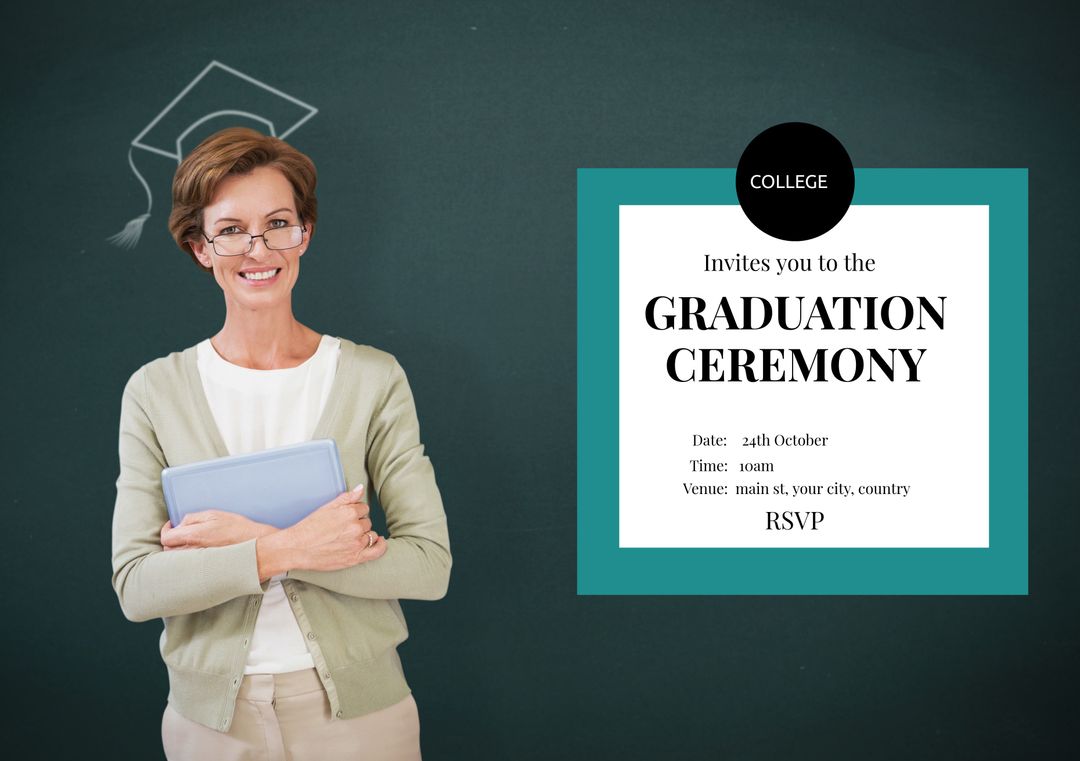 Proud Educator Announces Graduation Ceremony Invitation