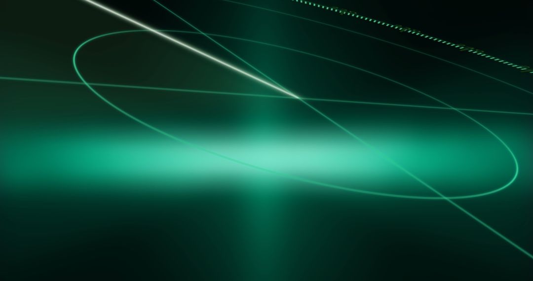 Abstract Green Scope Scanning Over Dark Background