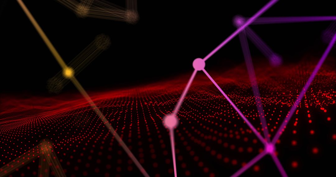 Abstract Digital Network with Dynamic Polygonal Connections