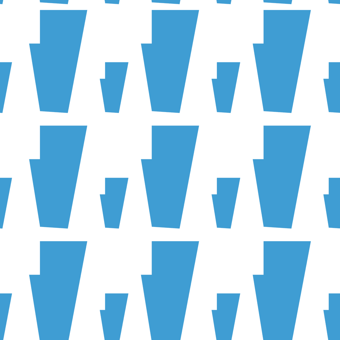 Patterns of Blue Bold Shapes on Transparent Canvas