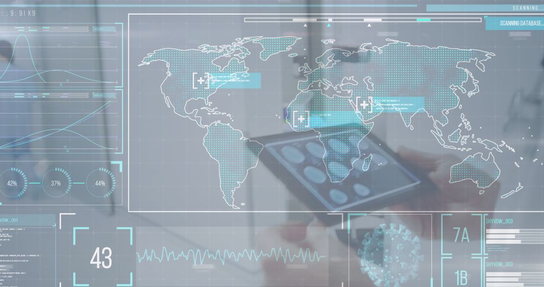 Global Healthcare Technology and Data Analysis Concept