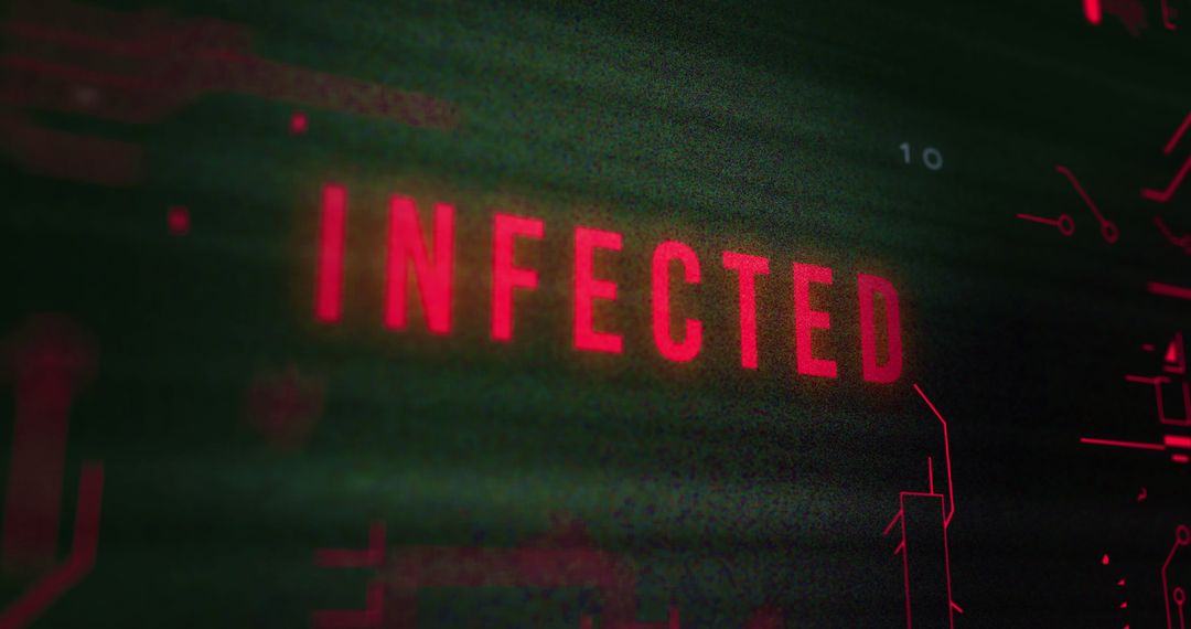 Digital Virus Alert on Circuit Board Theme