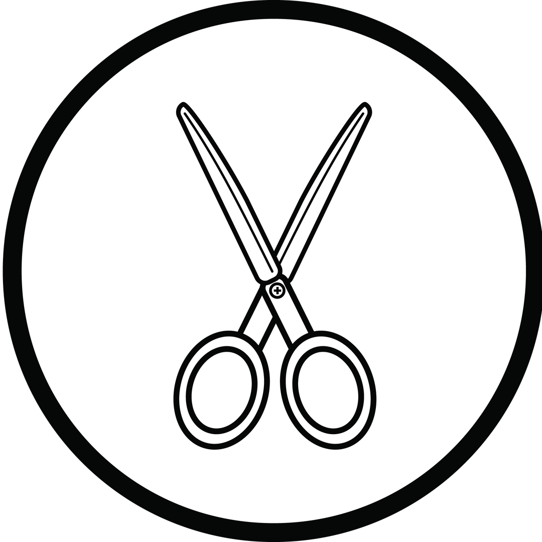 Simple Black and White Scissors Icon on Transparent Background - Download Free Stock Images Pikwizard.com