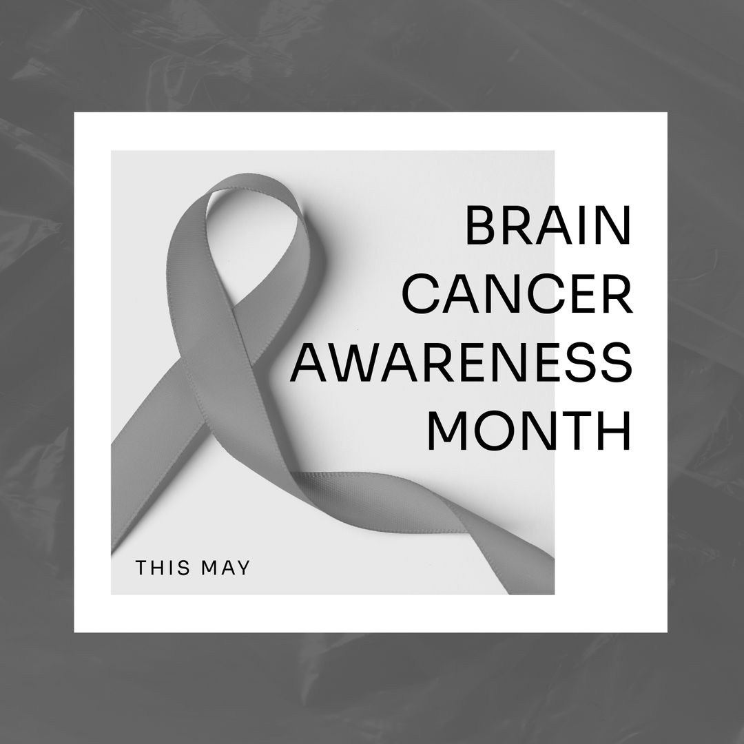 Brain Cancer Awareness Month Grey Ribbon Concept