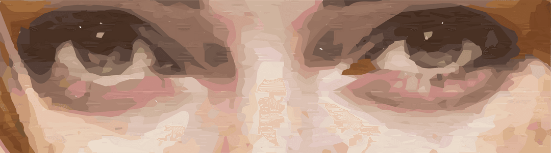 Abstract Floating Eyes with Makeup on Transparent Background