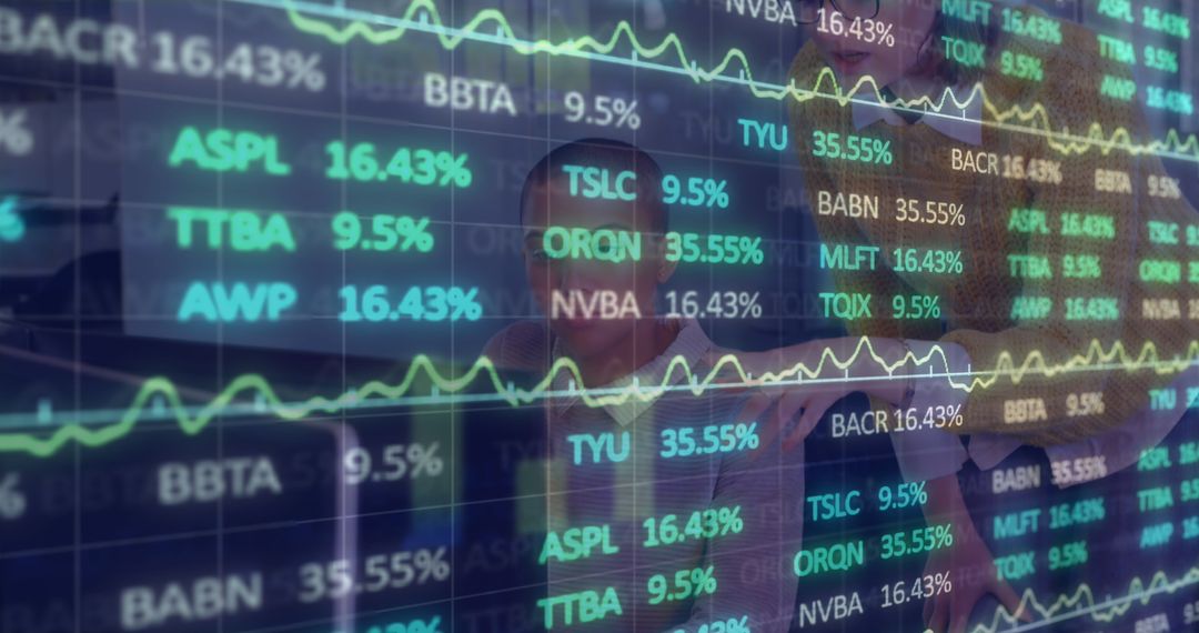 Financial Analysis with Professionals and Digital Stock Data Display