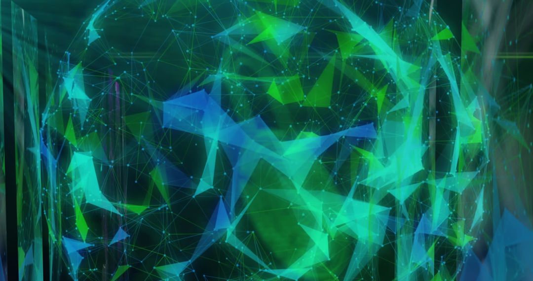 Abstract Digital Network with Polygonal Connections