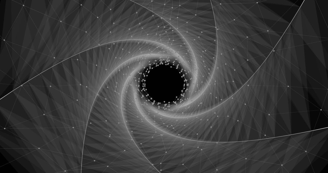 Futuristic Digital Network Spiral Pattern